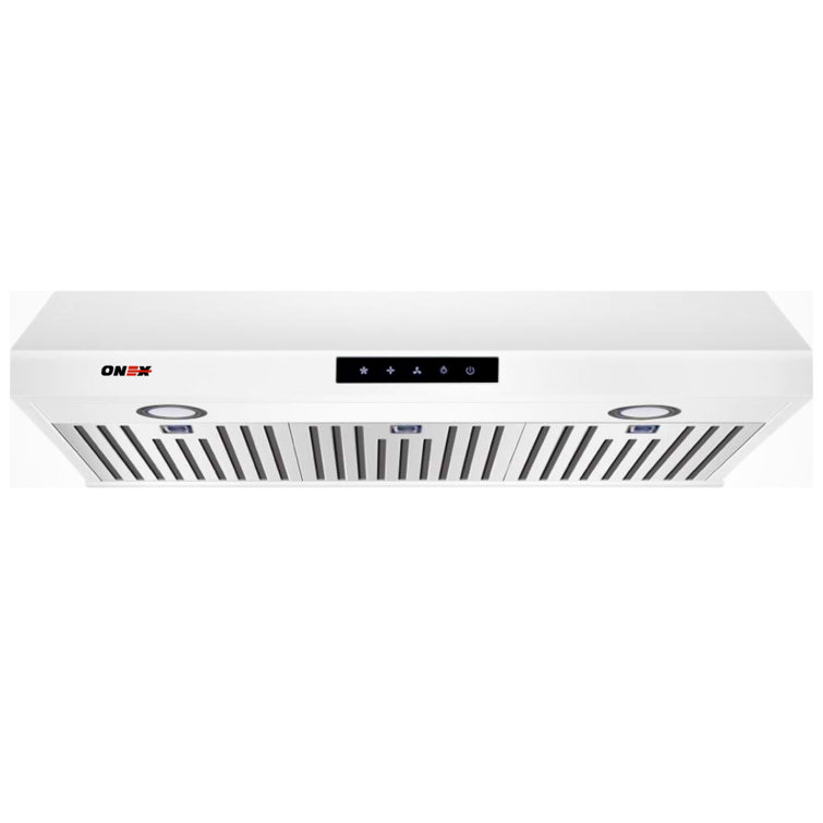 Onex 30" 700 Cfm Ducted Under Range Hood White Stainless Steel